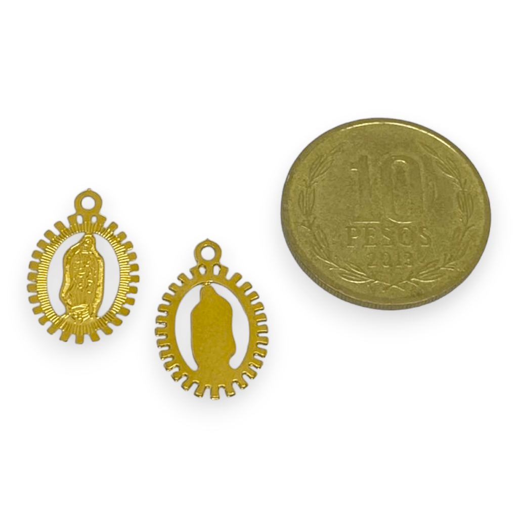 Dije colgante medalla Milagrosa Guadalupe Gold-filled / unidad2