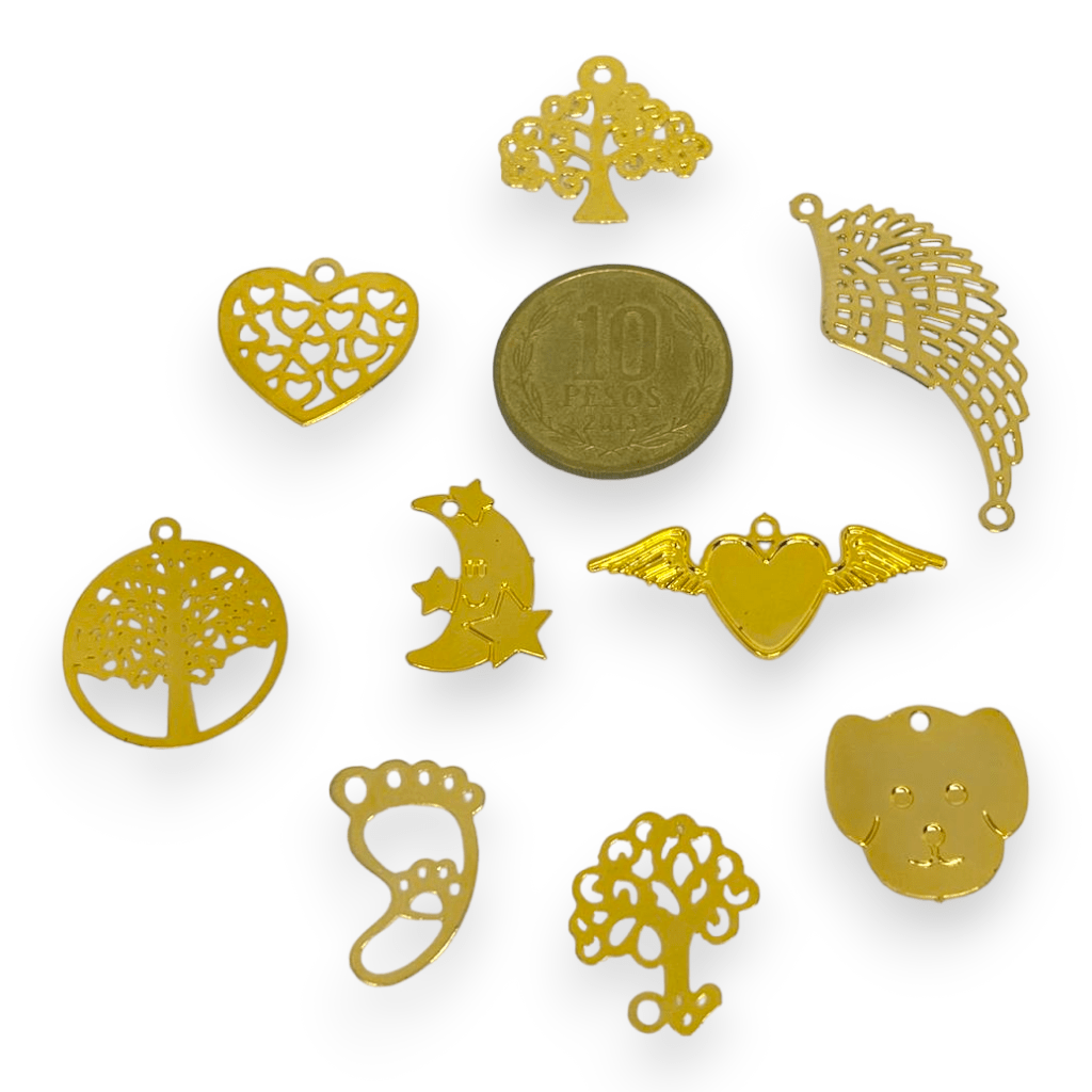 Dije árbol mascota corazón alas Gold-filled / unidad2