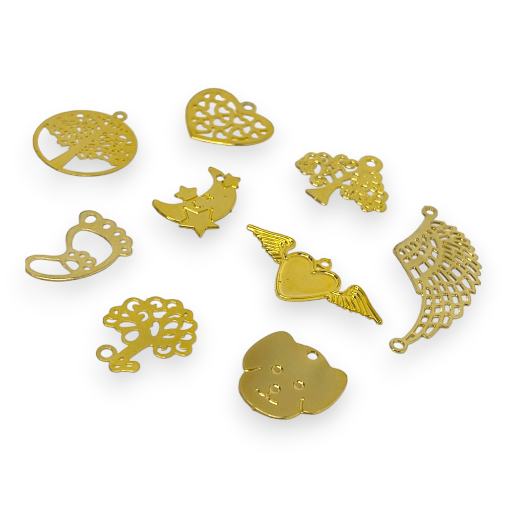 Dije árbol mascota corazón alas Gold-filled / unidad1