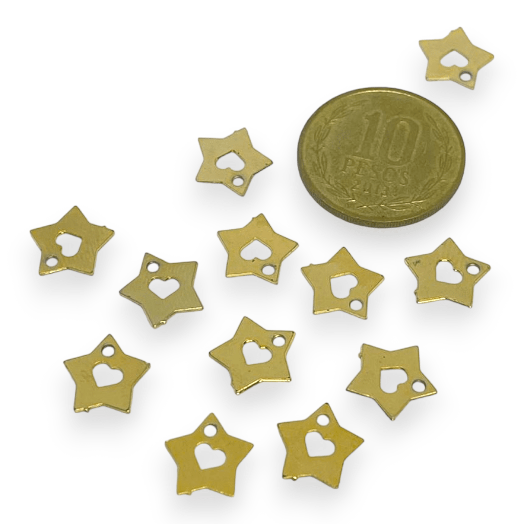 Dije colgante estrella corazón Gold-filled / unidad2