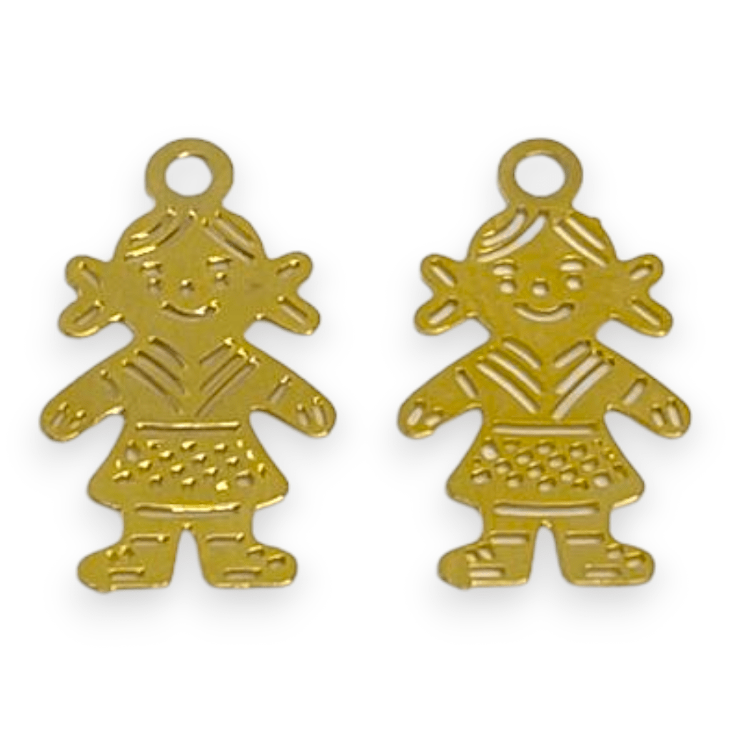 Dije colgante niño niña Gold-filled / unidad6