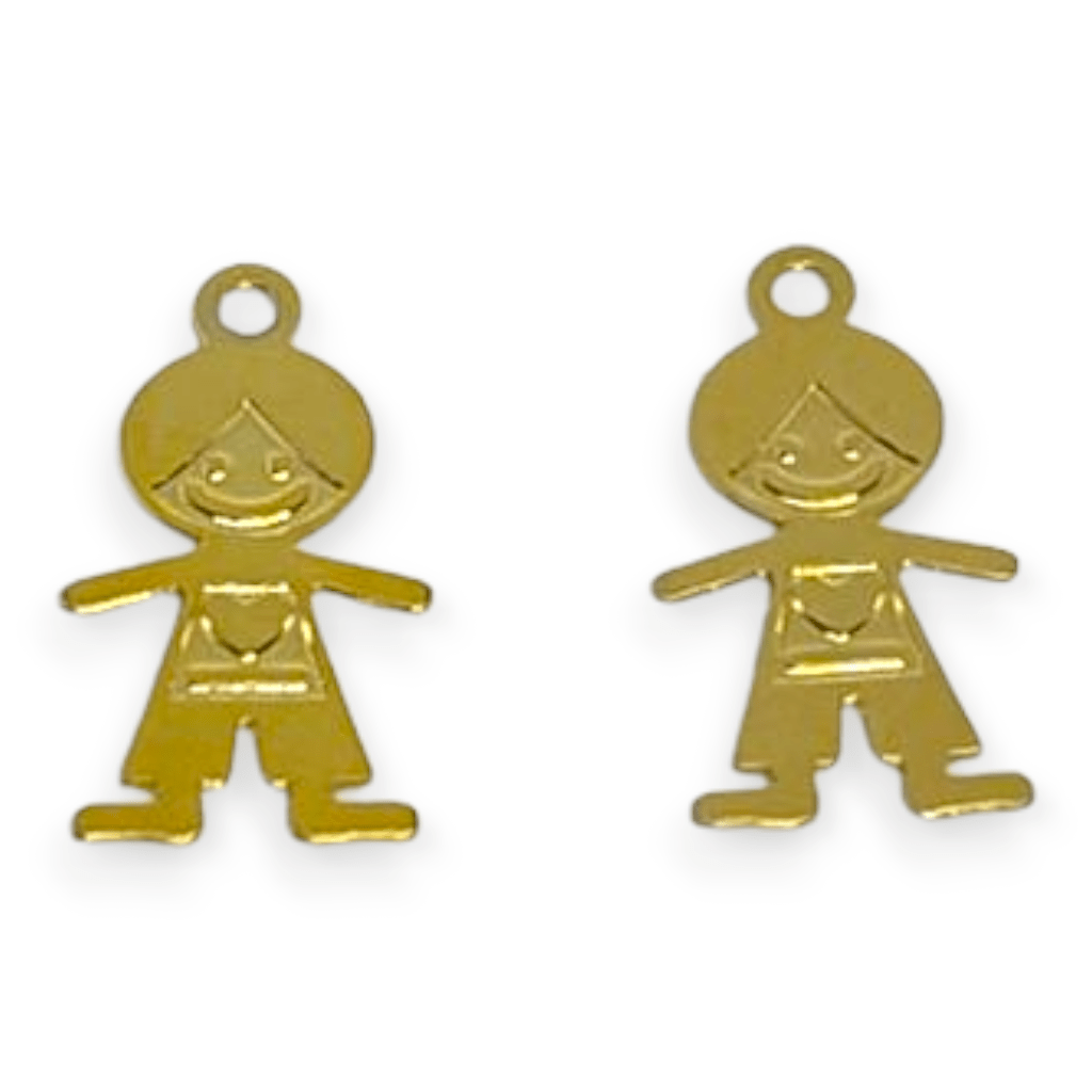 Dije colgante niño niña Gold-filled / unidad5
