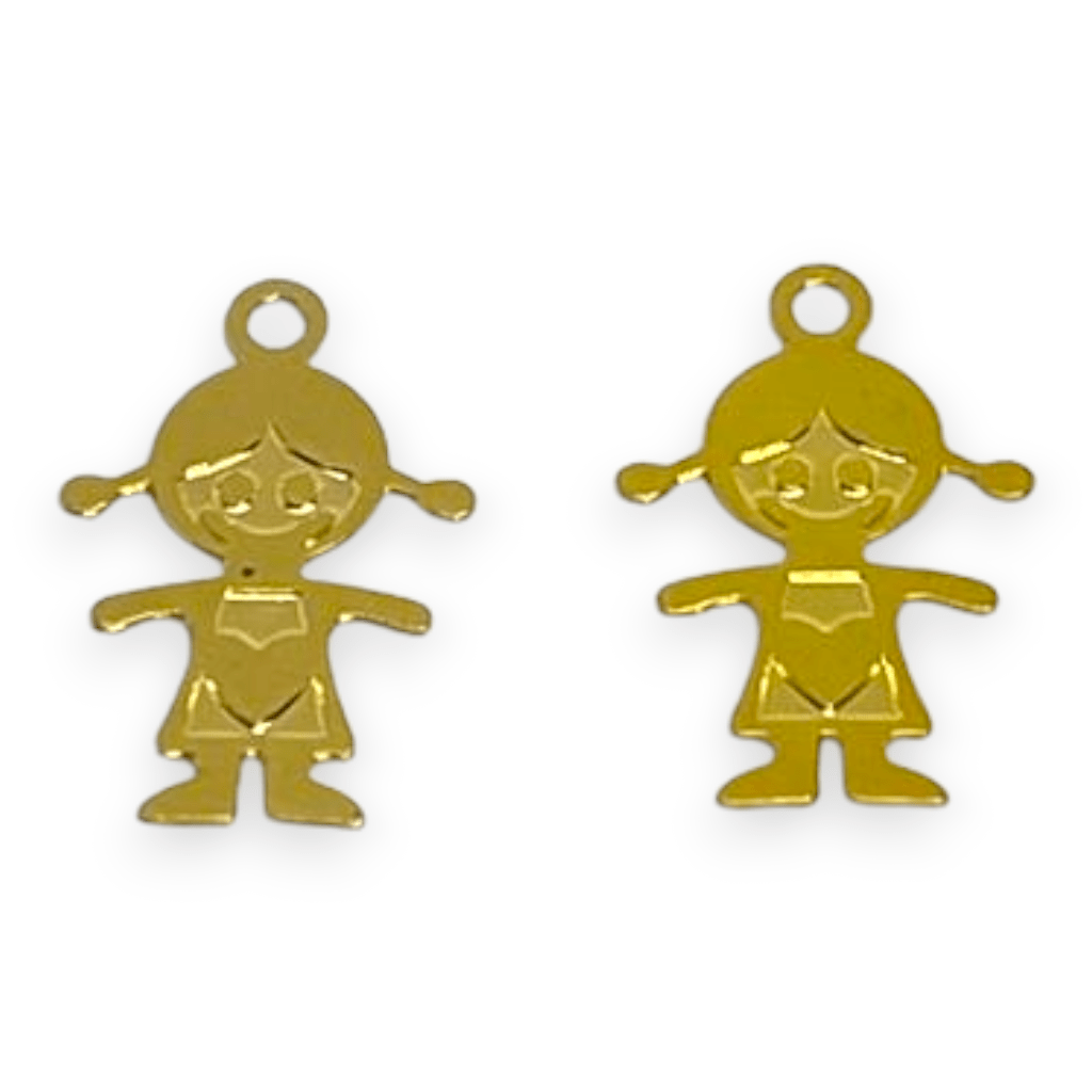 Dije colgante niño niña Gold-filled / unidad4
