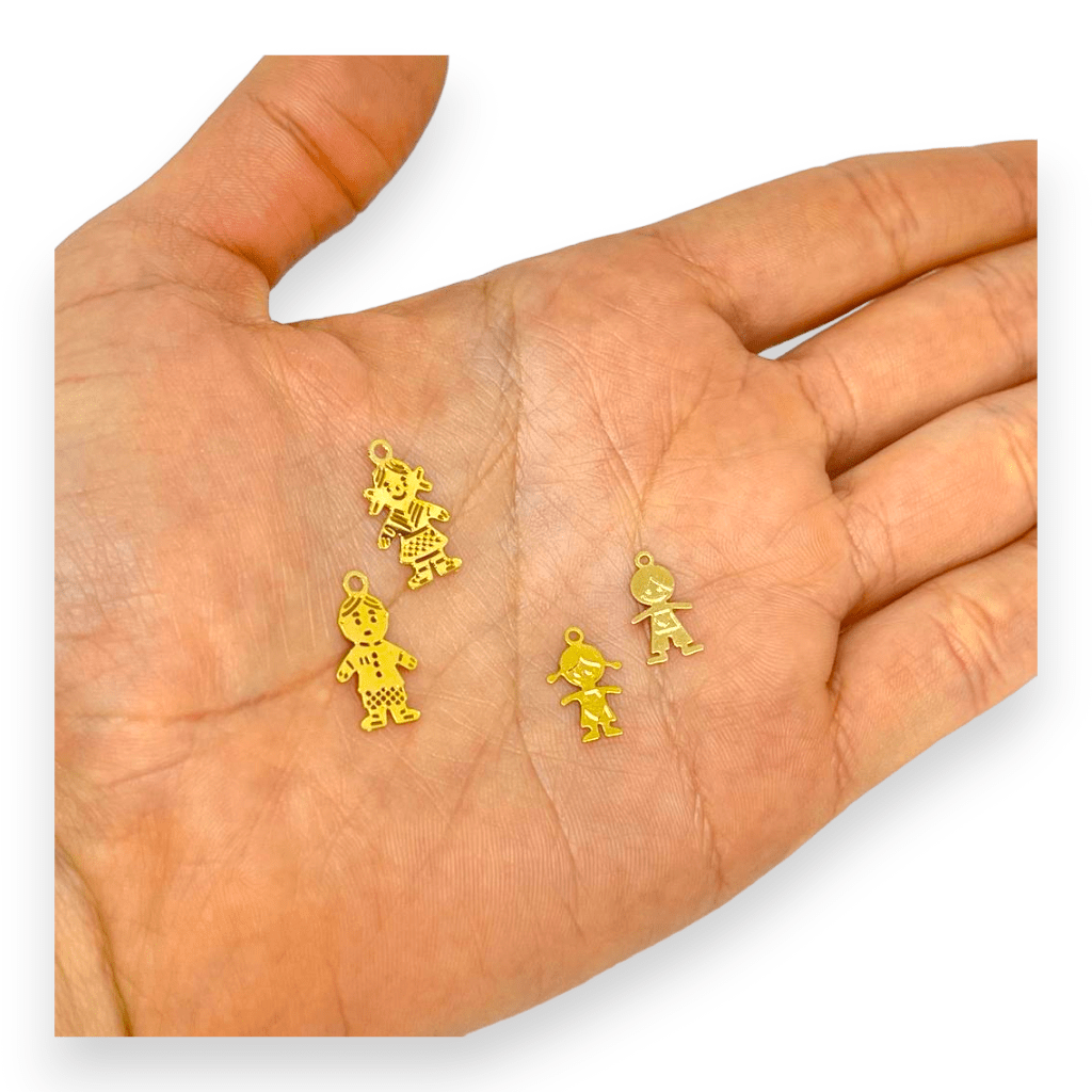 Dije colgante niño niña Gold-filled / unidad3