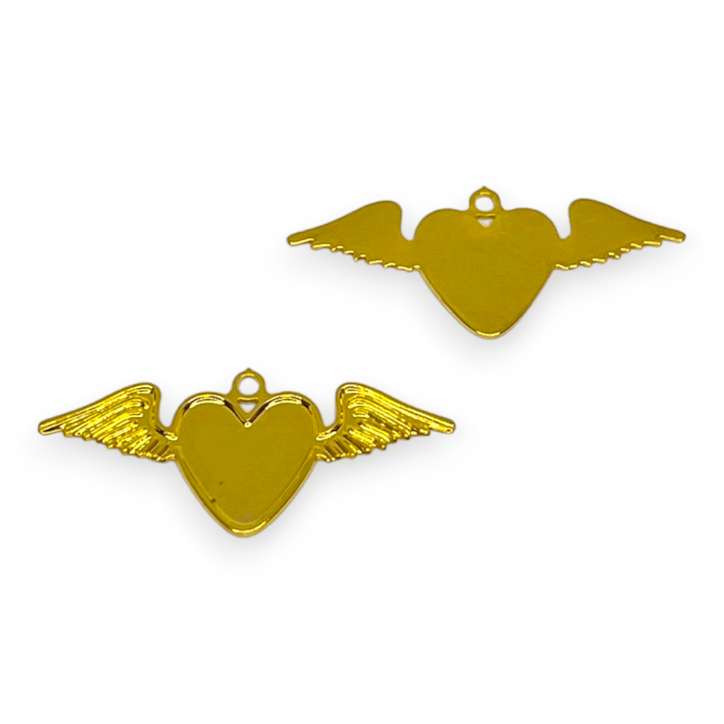 Dije árbol mascota corazón alas Gold-filled / unidad21