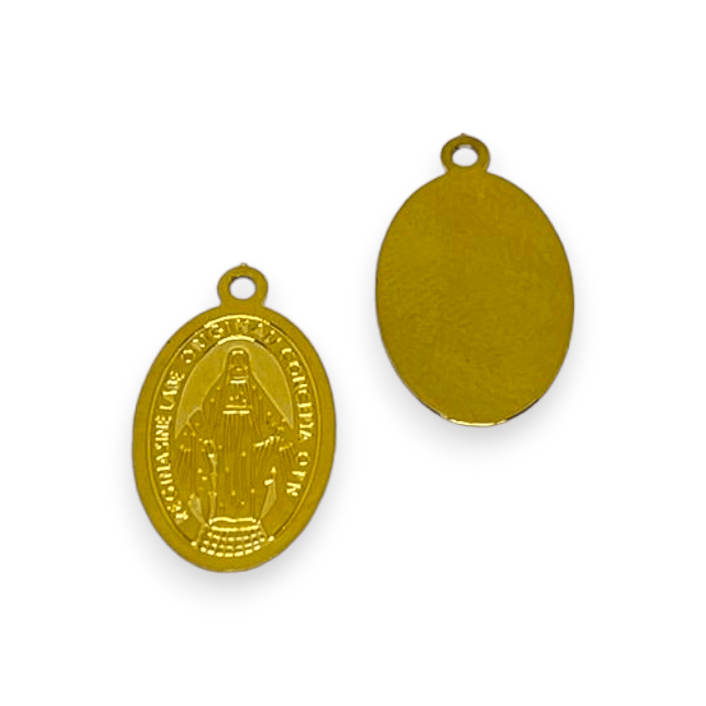 Dije colgante medalla Milagrosa Guadalupe Gold-filled / unidad5