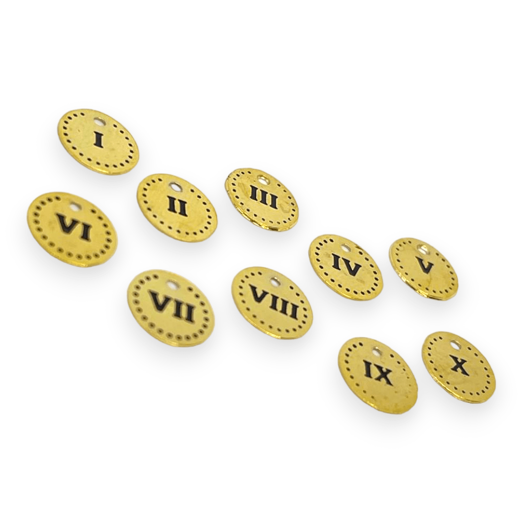 Dije colgante 10 mandamientos Gold-filled / Set3