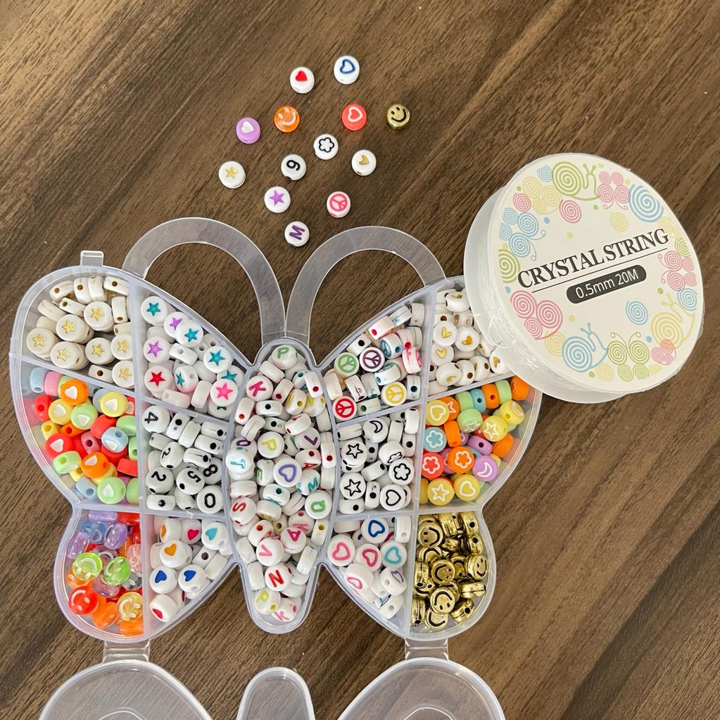 Kit mariposa de abalorios surtido para niñas con nylon2