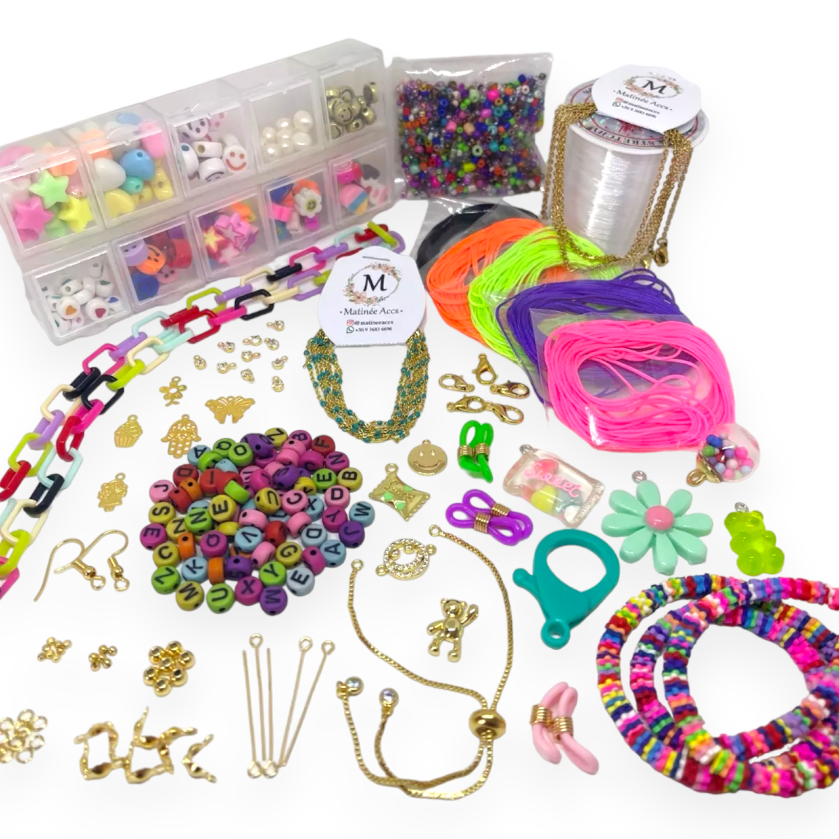 Kit de materiales para crear bisuteria full color1