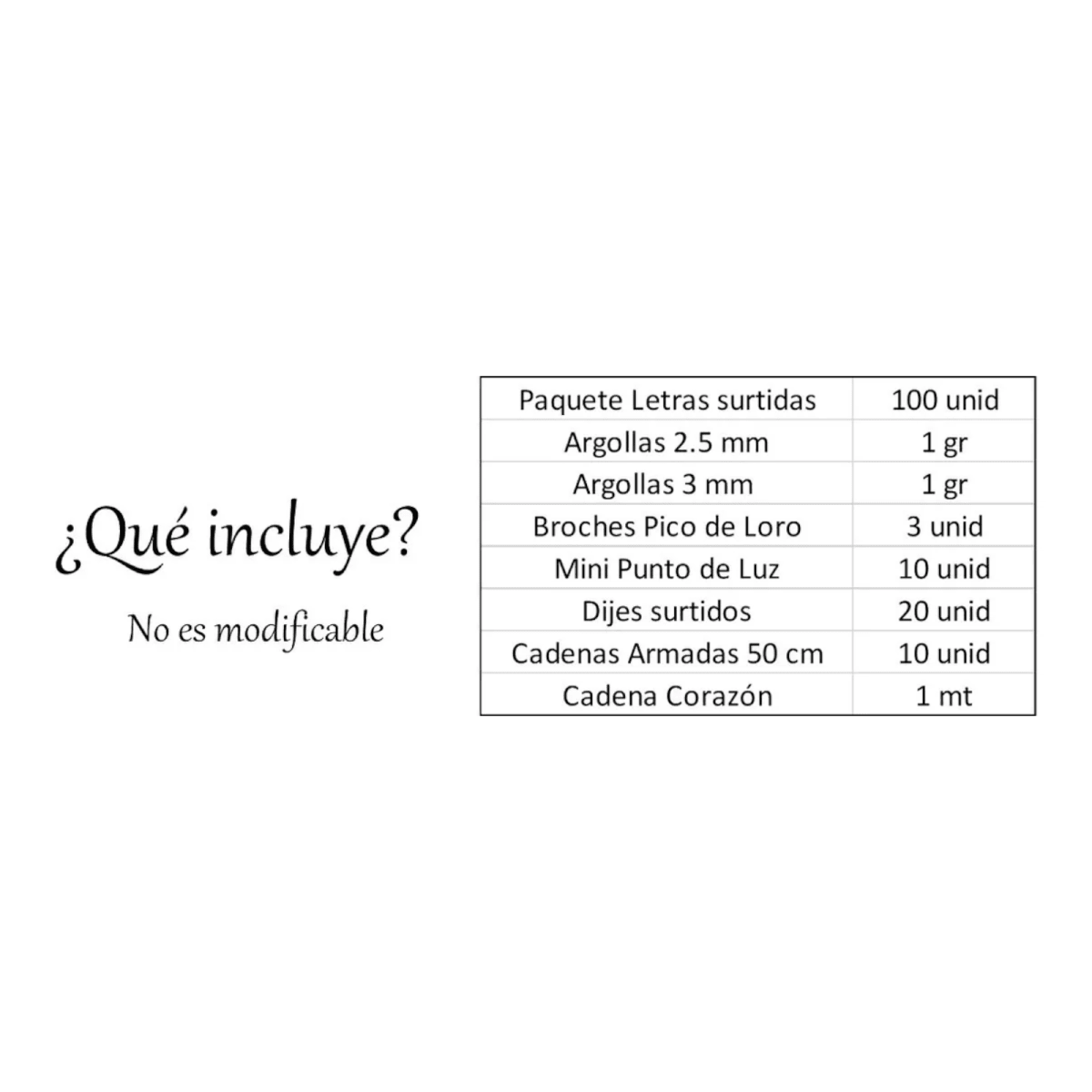 Kit para crear collares pulseras con letras2