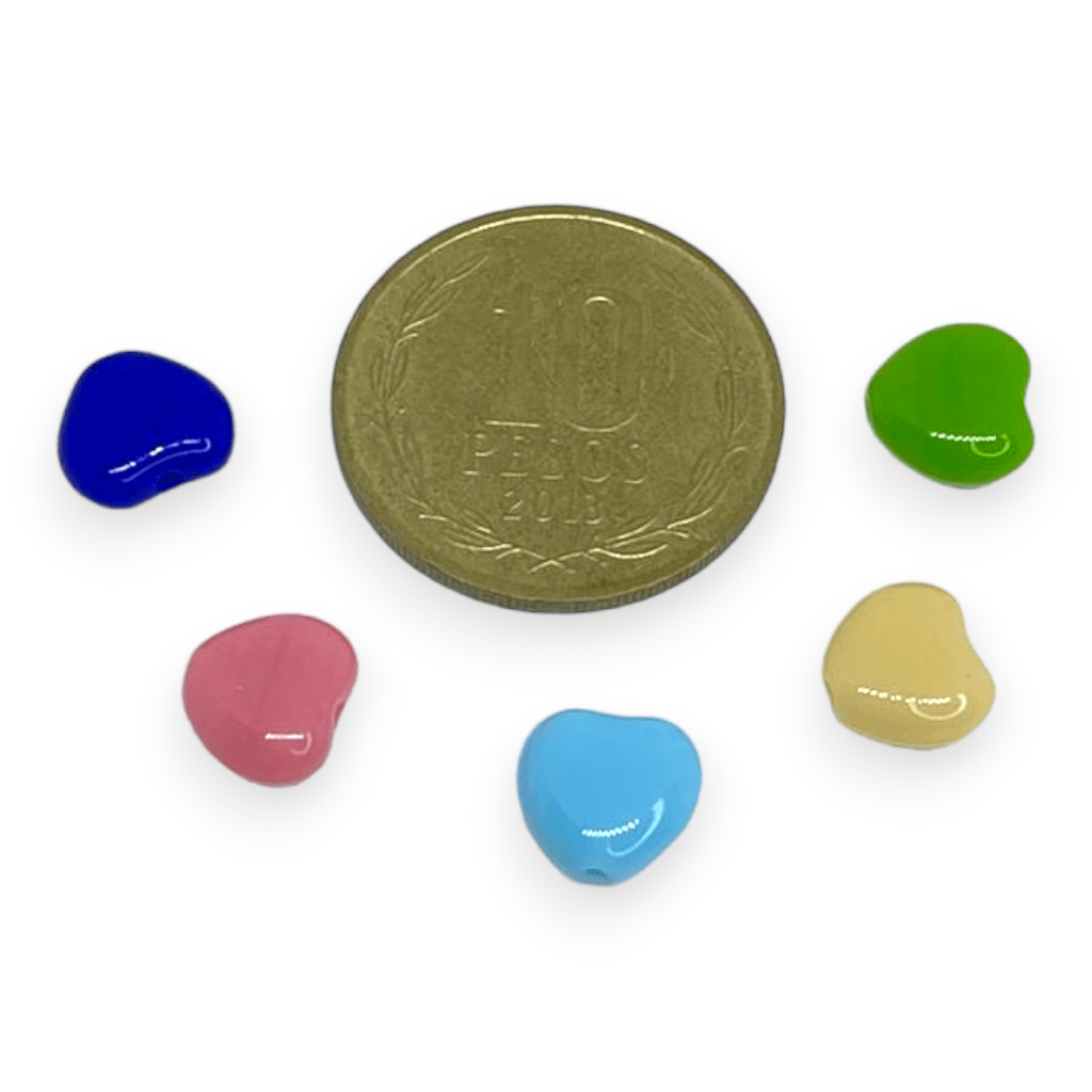 Pasador corazón multicolor / 5 uds2