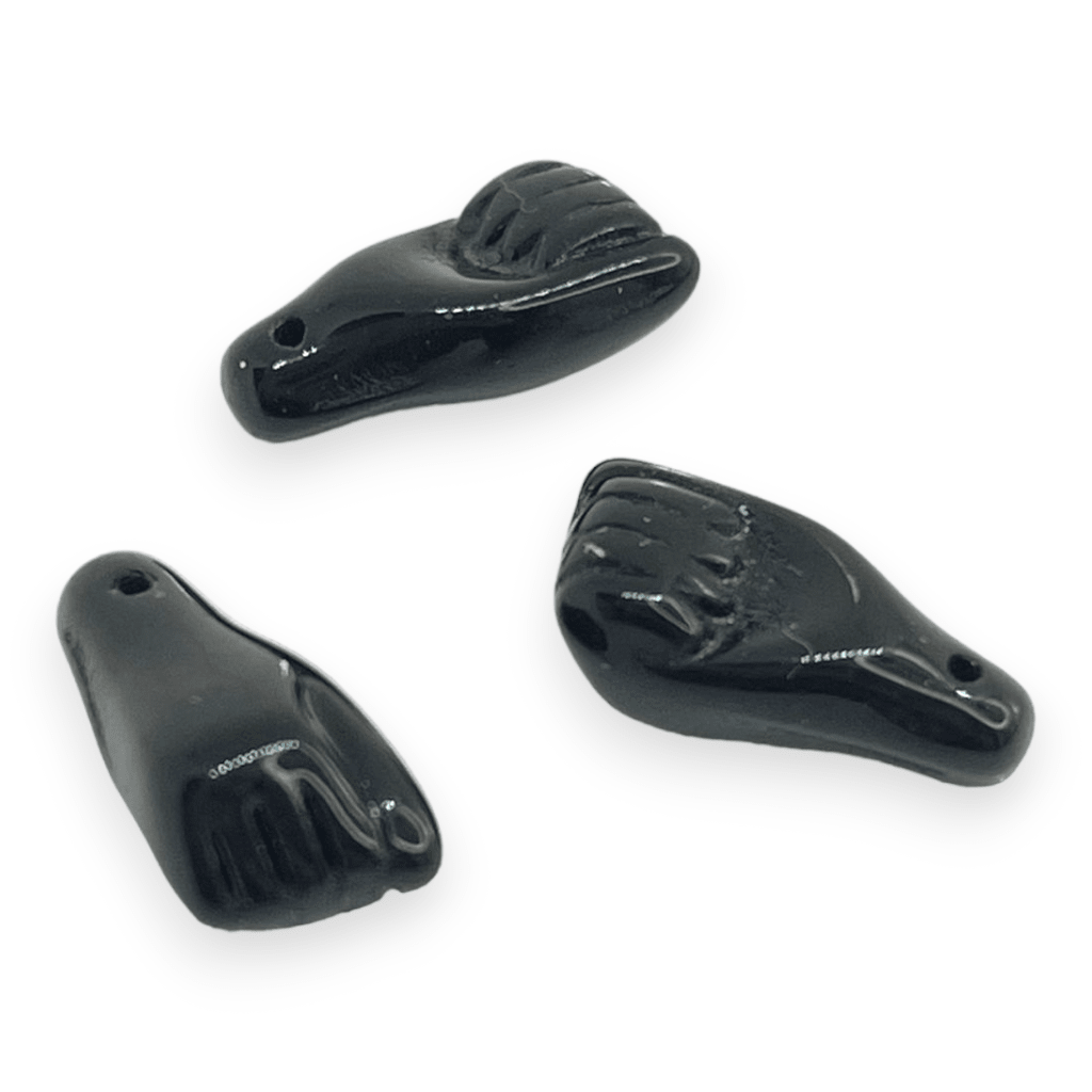 Pasador mano azabache protección plástico / unidad1