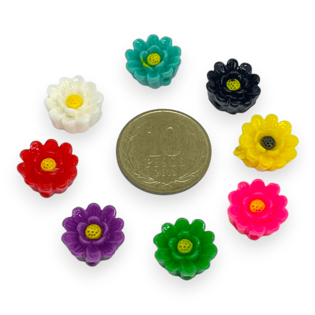 Cuenta pasadora flor margarita colores surtidos / 8 uds3