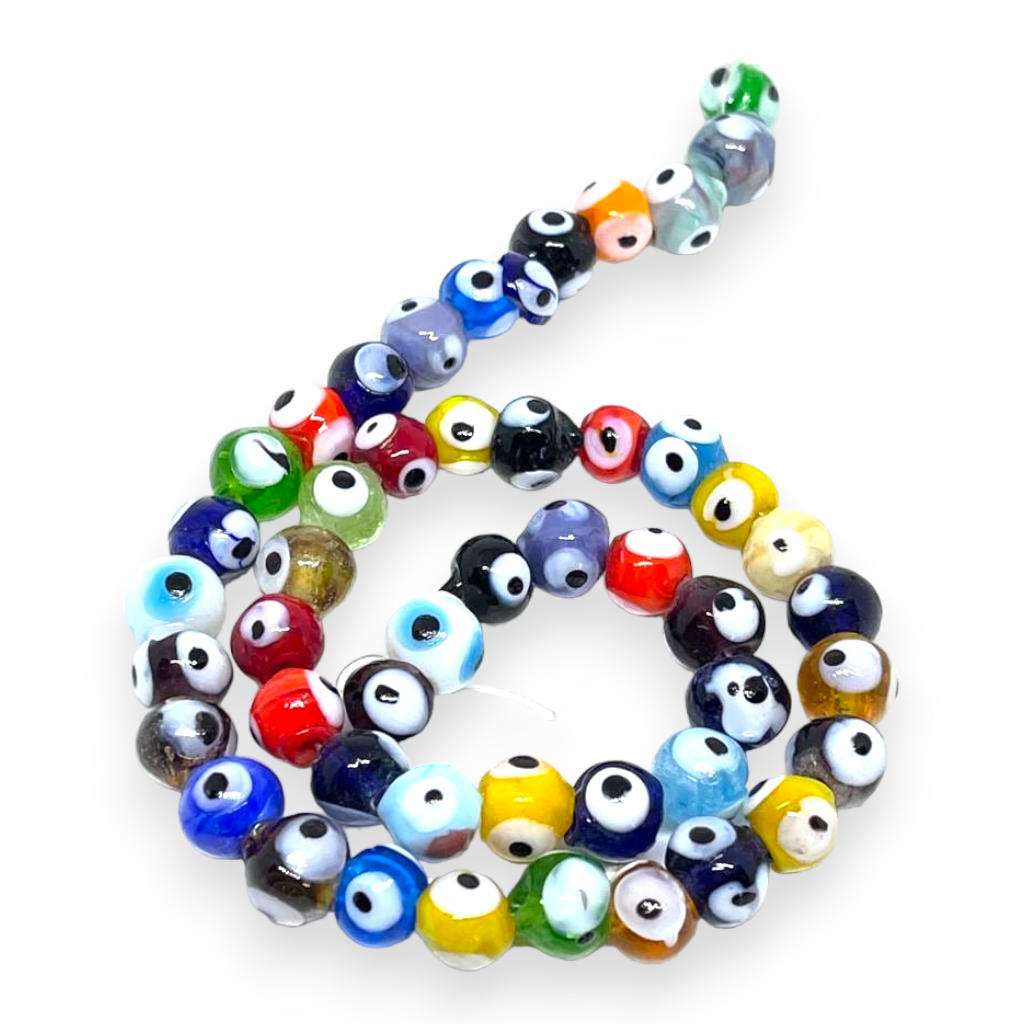 Ojo turco redondo irregular 8 mm nazar protección multicolor1