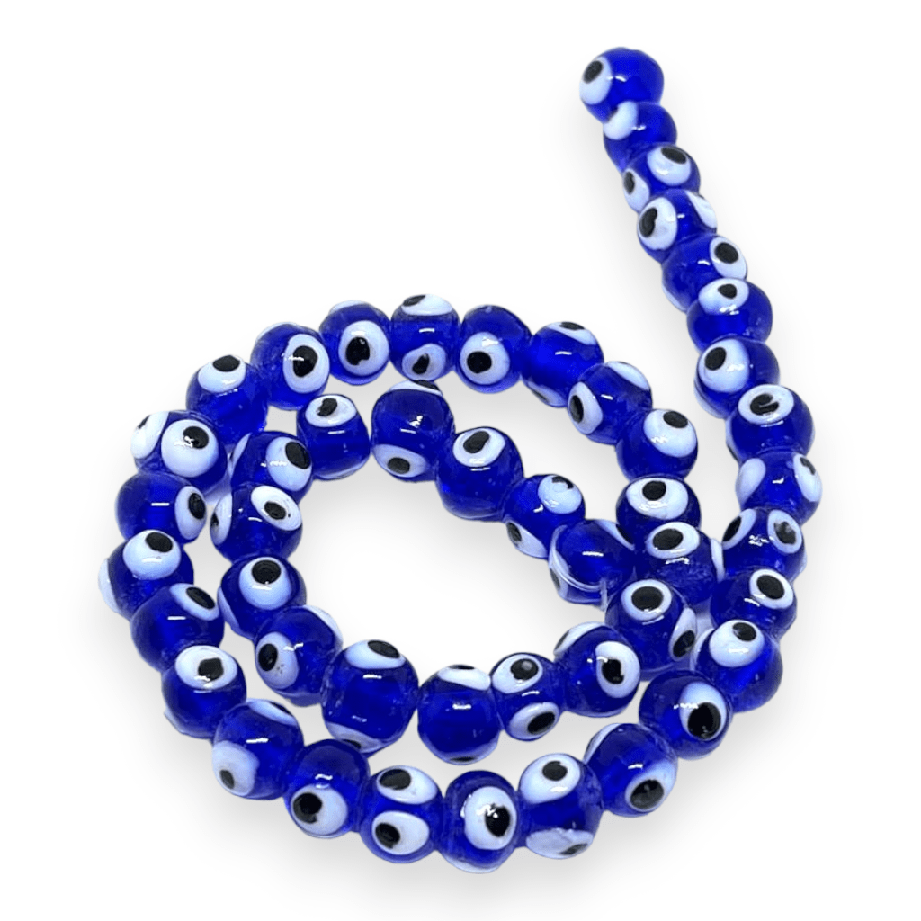Ojo turco redondo irregular 8 mm nazar protección azul1
