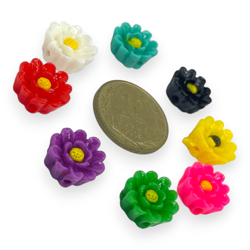 Cuenta pasadora flor margarita colores surtidos / 8 uds2
