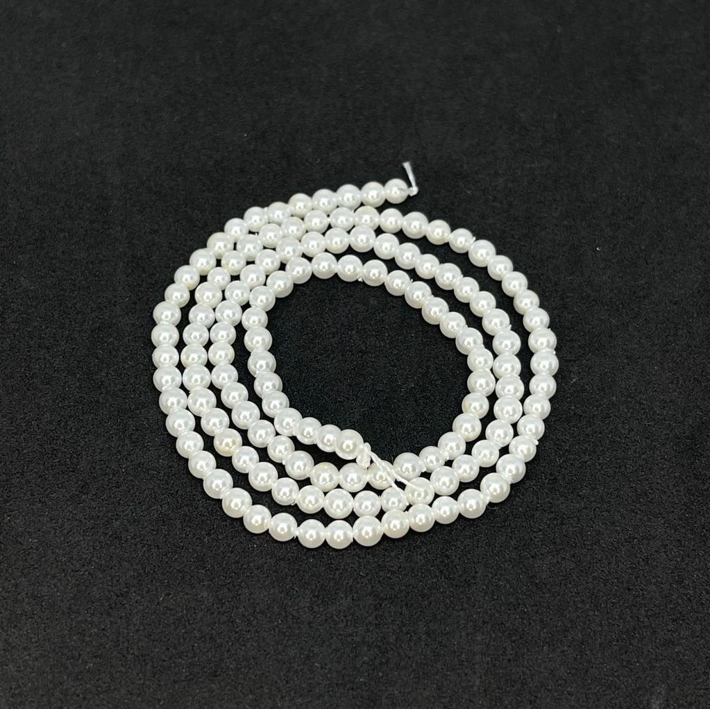 Sarta abalorios cuentas perla shell checa / tira2