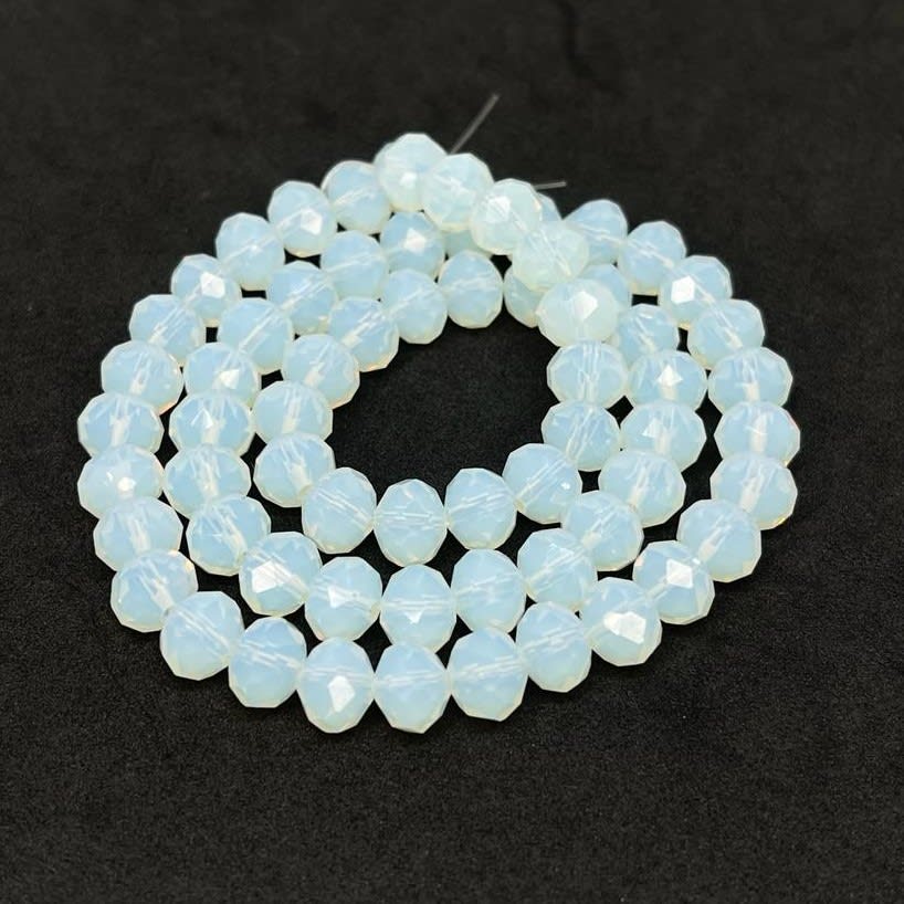 Sarta cristales 8 mm murano facetado unicolor / tira5