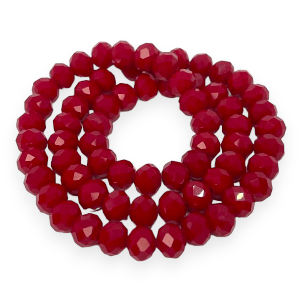 Sarta cristales 8 mm murano facetado unicolor / tira1