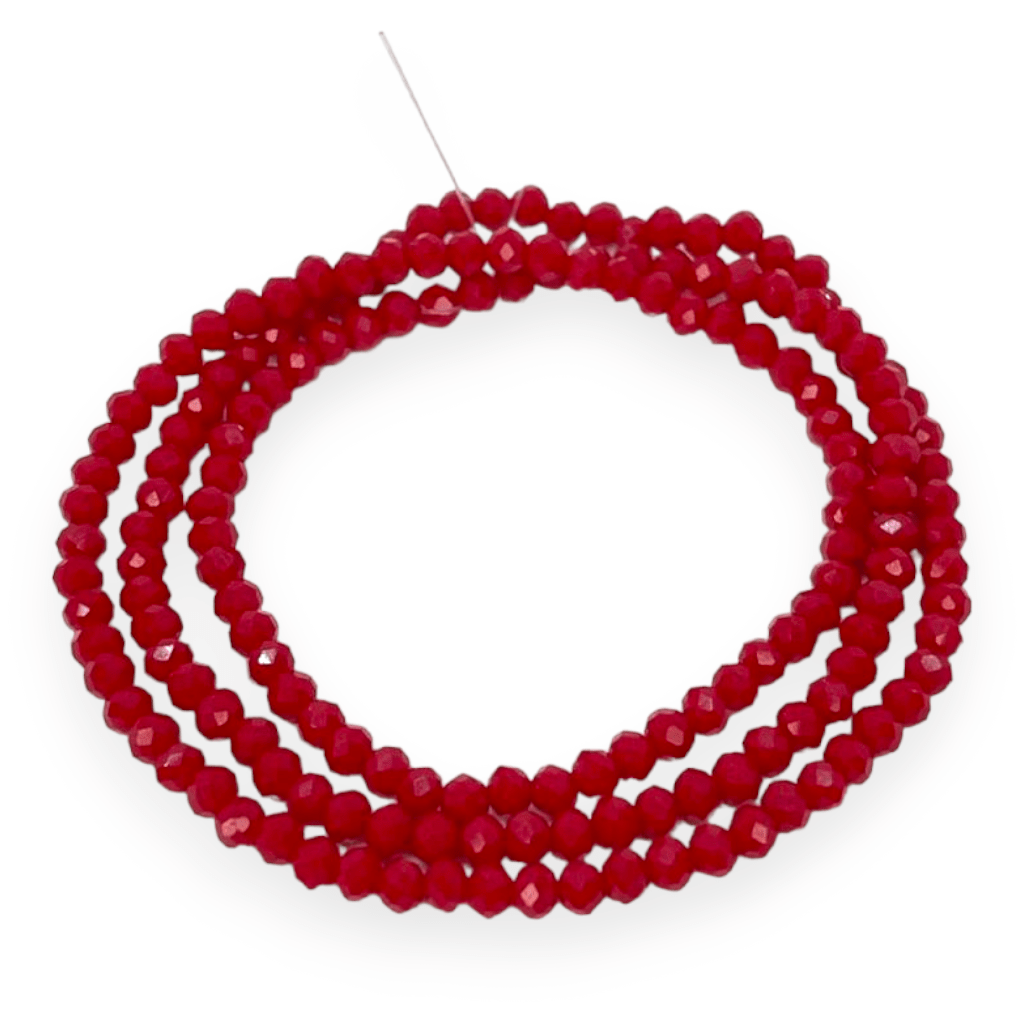 Sarta cristales 2 mm murano facetado unicolor / tira6