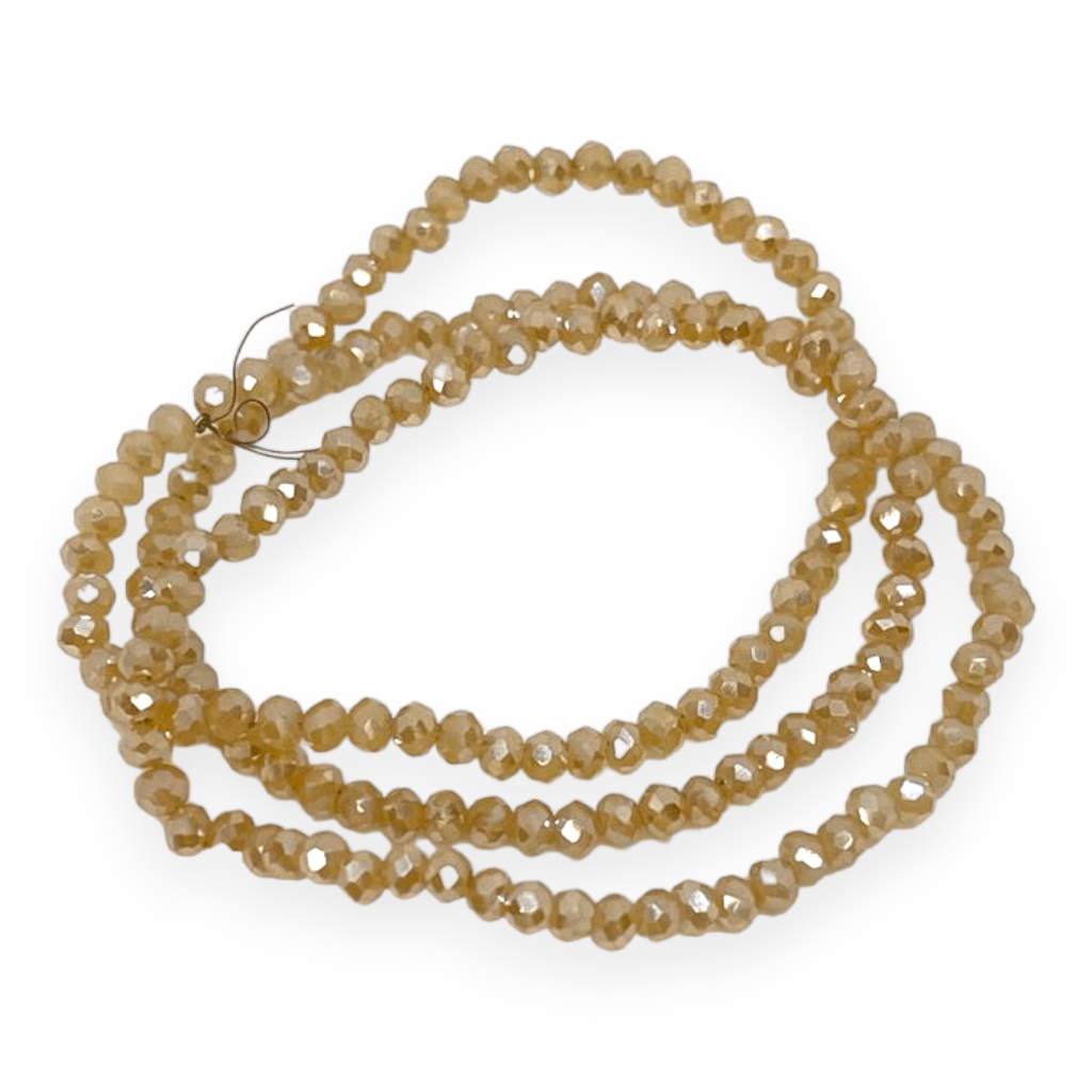 Sarta cristales 1 mm murano facetado unicolor / tira4