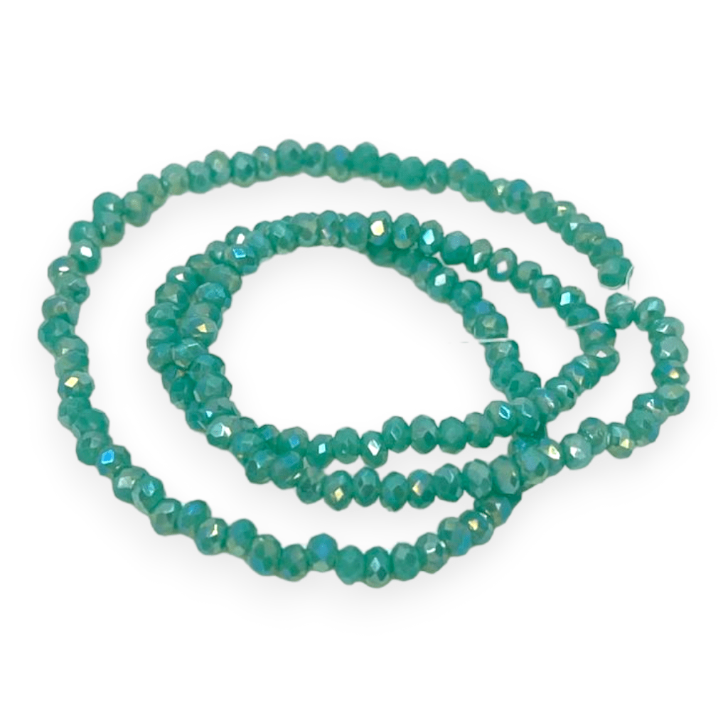 Sarta cristales 1 mm murano facetado unicolor / tira3