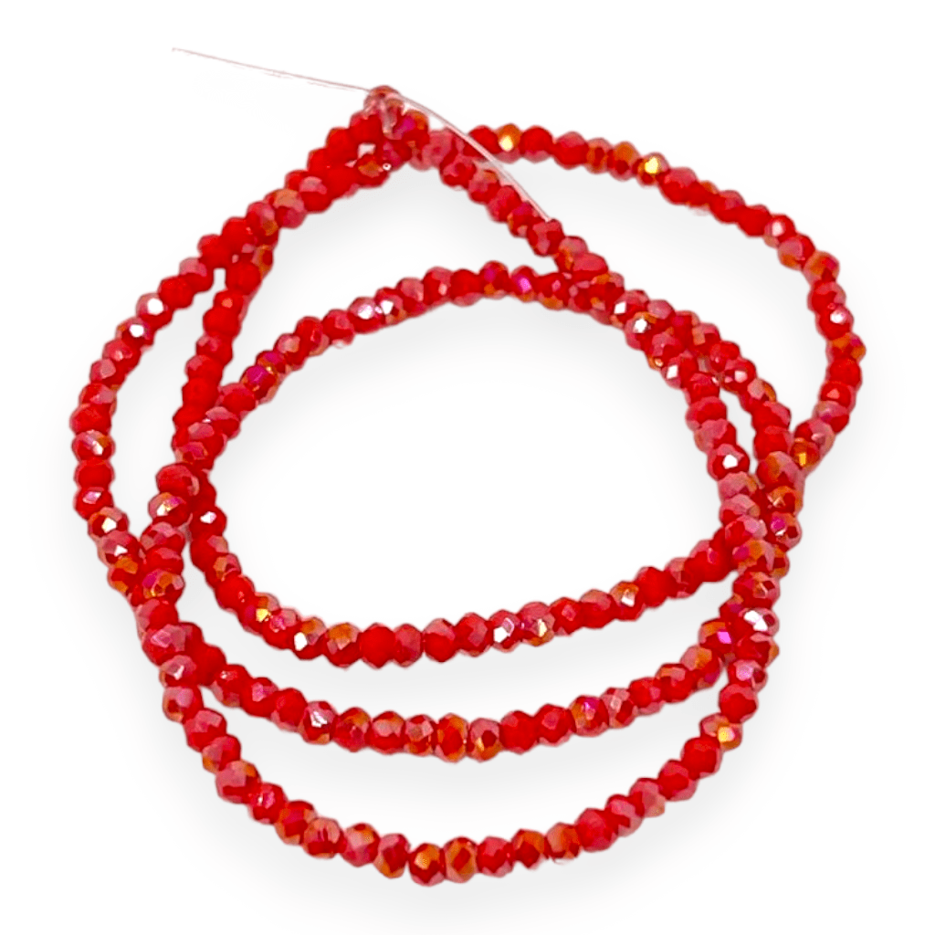 Sarta cristales 1 mm murano facetado unicolor / tira2