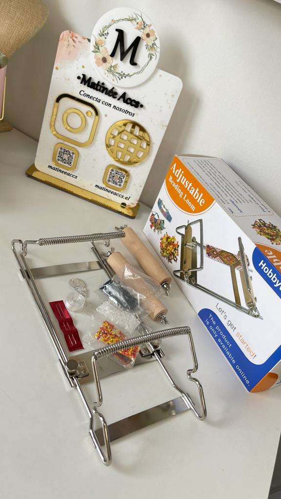 Telar ajustable para tejer con abalorios mostacilla delica rollacalla miyuki / unidad7