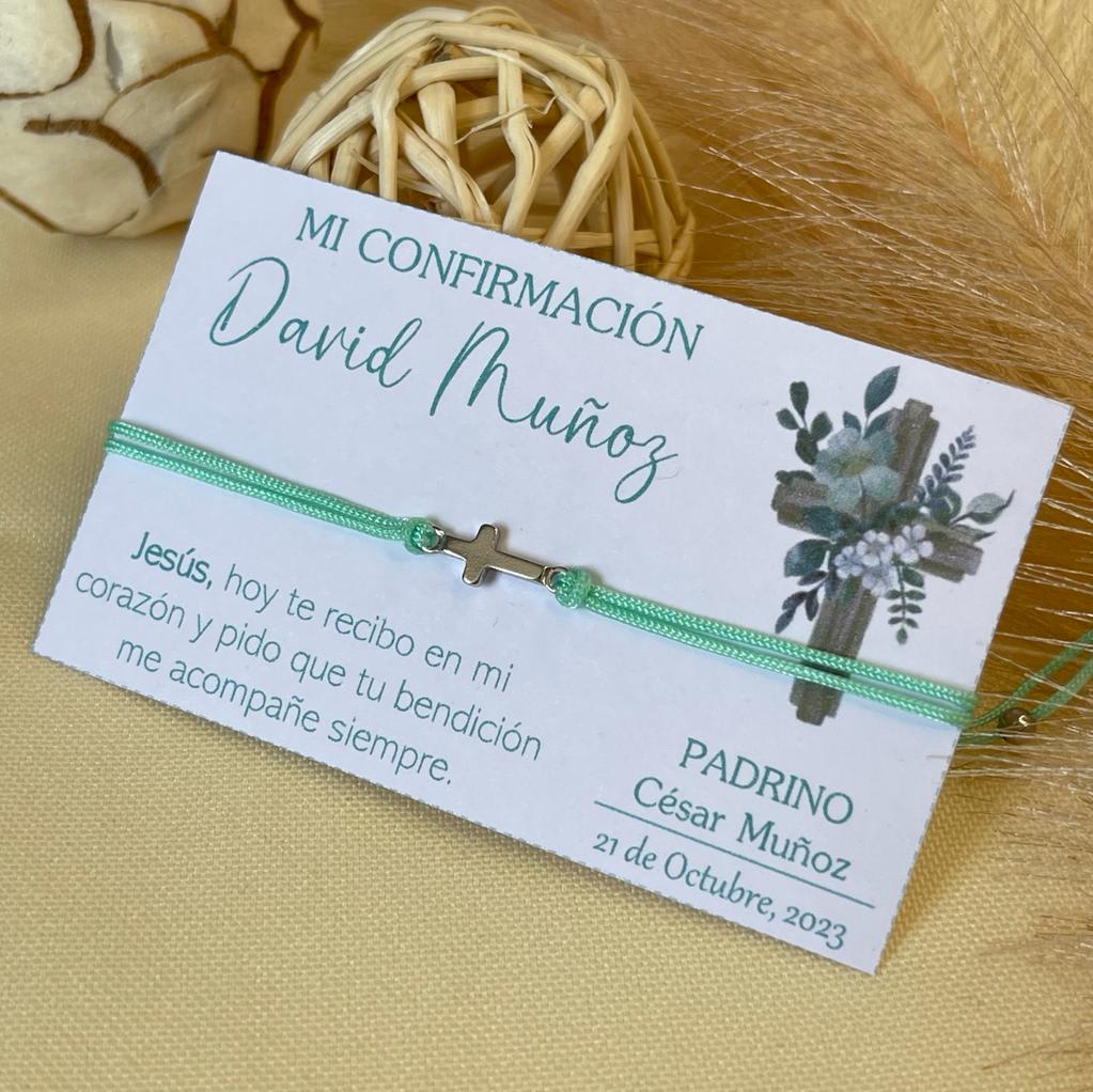 Souvenir pulseras recuerdos de bautizo comunión confirmación / docena4