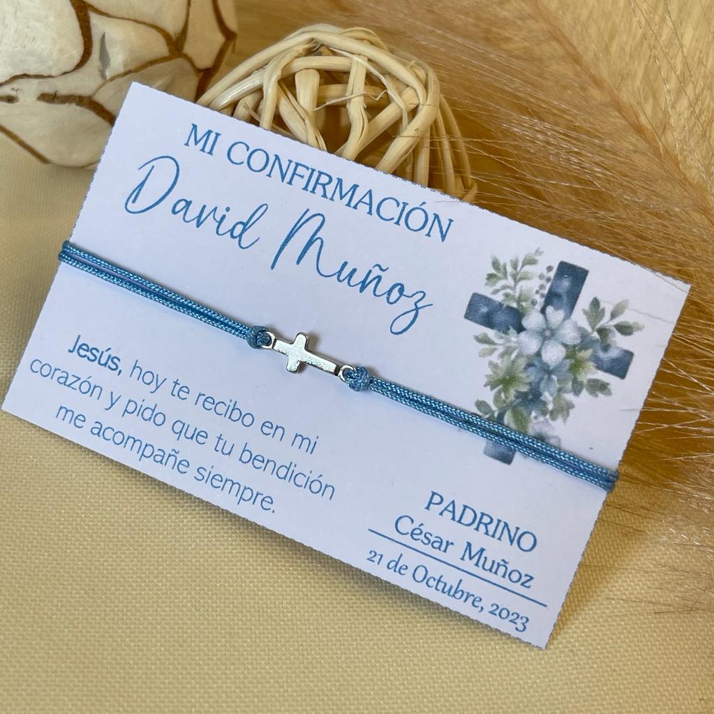 Souvenir pulseras recuerdos de bautizo comunión confirmación / docena7