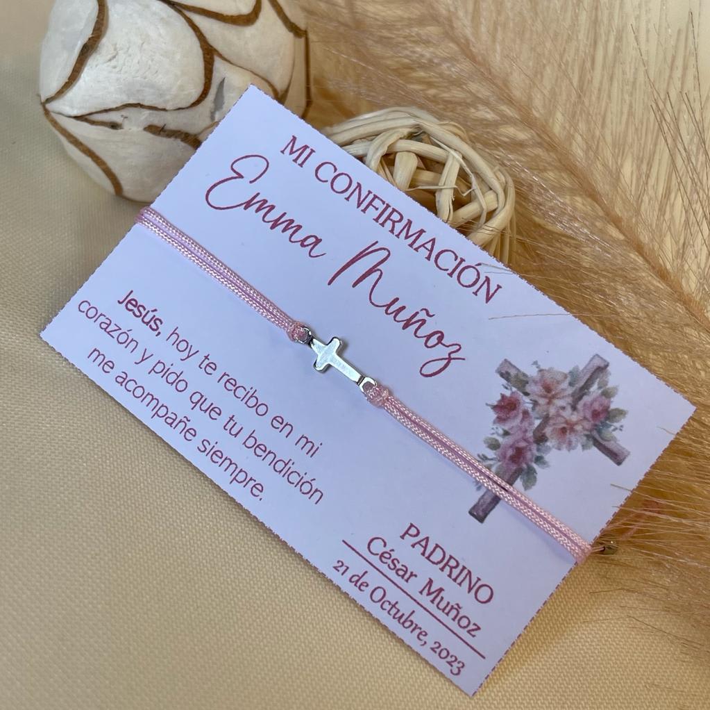 Souvenir pulseras recuerdos de bautizo comunión confirmación / docena8