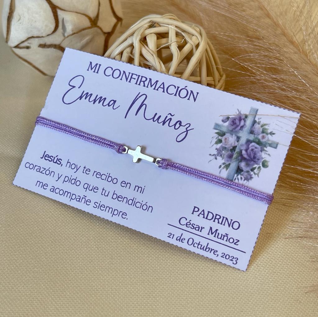 Souvenir pulseras recuerdos de bautizo comunión confirmación / docena5