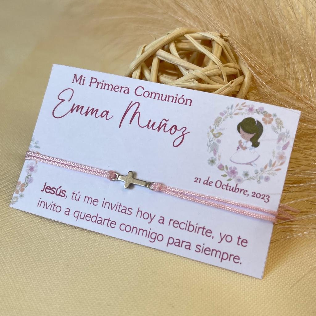 Souvenir pulseras recuerdos de bautizo comunión confirmación / docena6