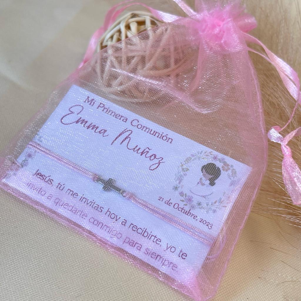 Souvenir pulseras recuerdos de bautizo comunión confirmación / docena11