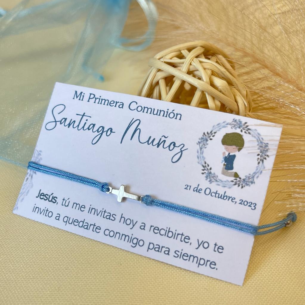 Souvenir pulseras recuerdos de bautizo comunión confirmación / docena9