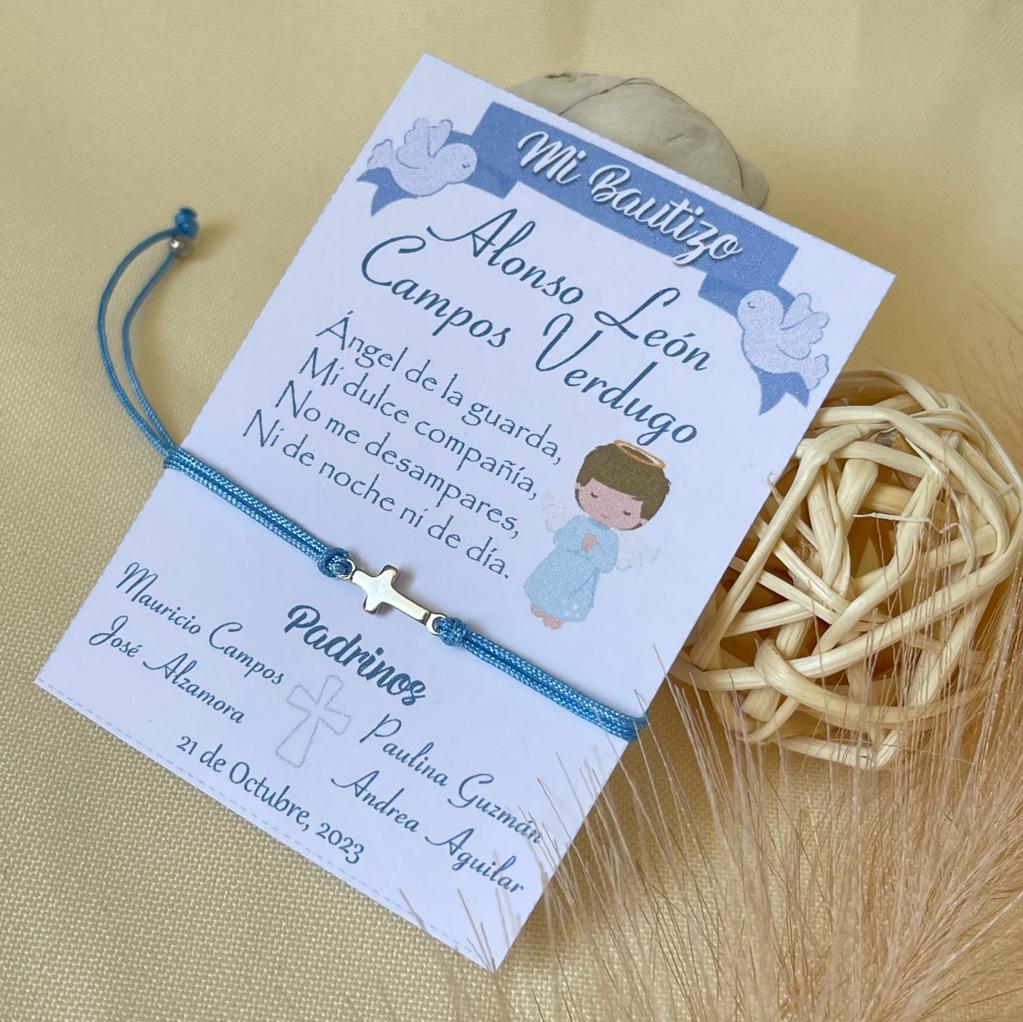 Souvenir pulseras recuerdos de bautizo comunión confirmación / docena3