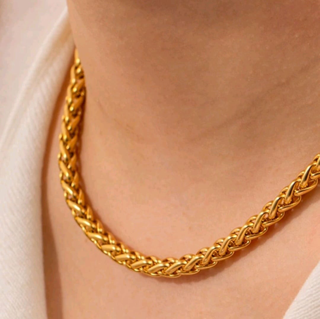 Collar acero minimalista con eslabones entrelazados / unidad1