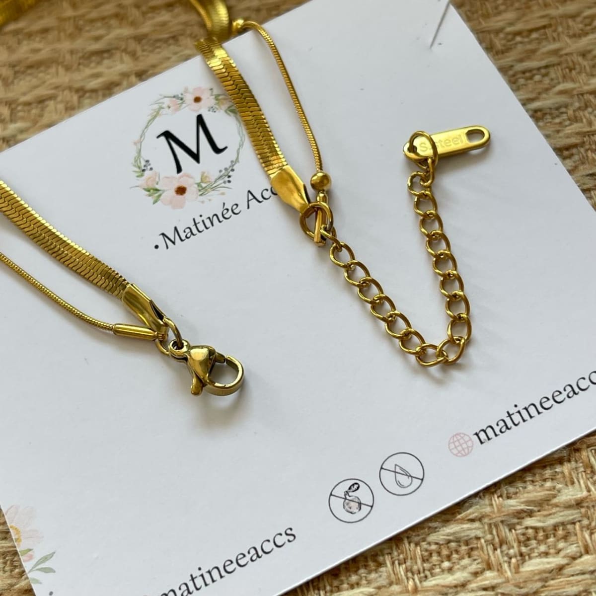 Tobillera doble piel de serpiente balines acero / unidad3