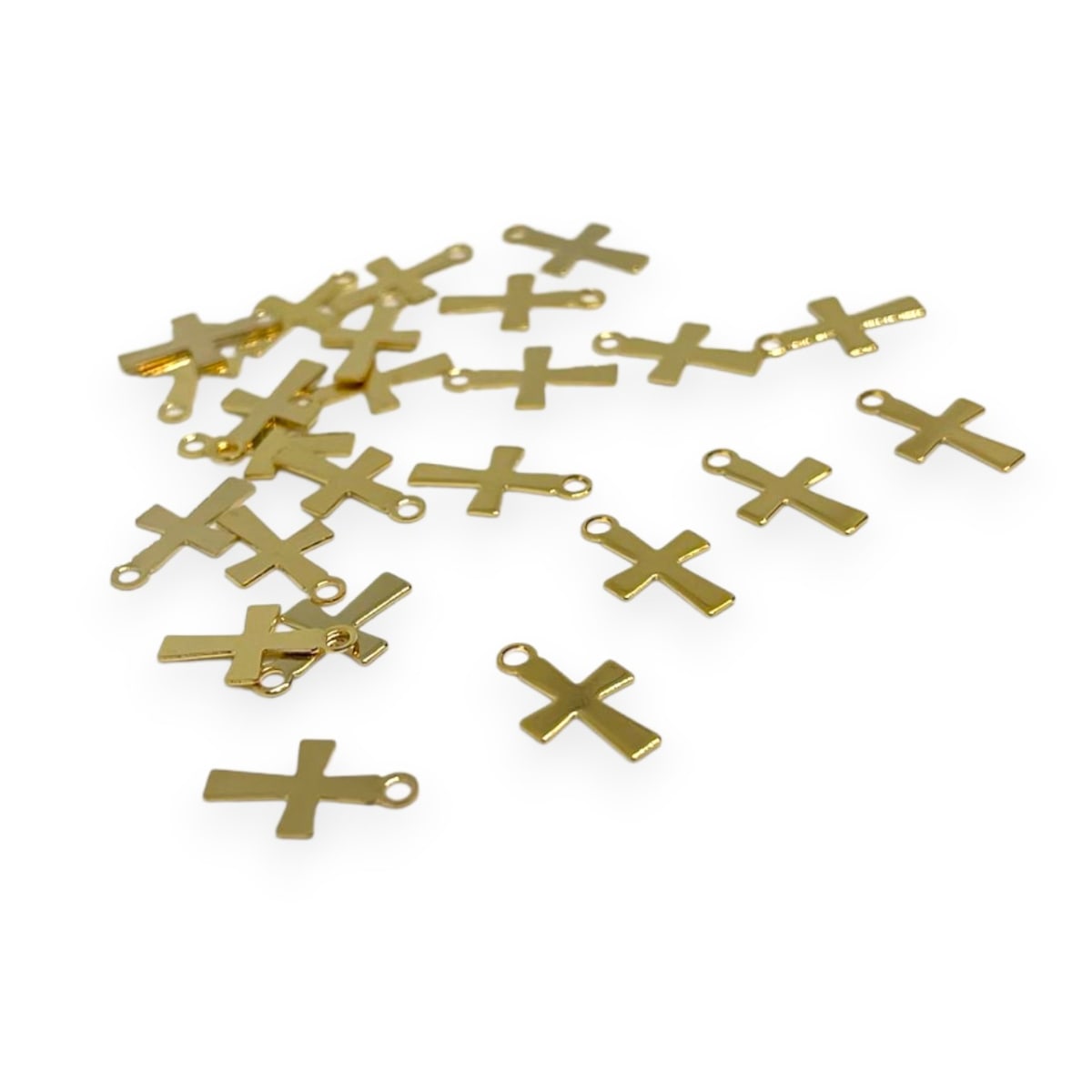 Mini dije cruz 12x7 mm gold-filled / unidad2