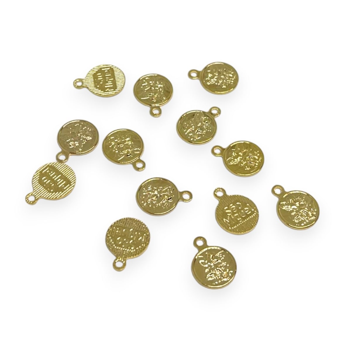 Mini dije medalla San Miguel Arcangel 9 mm gold-filled / unidad3