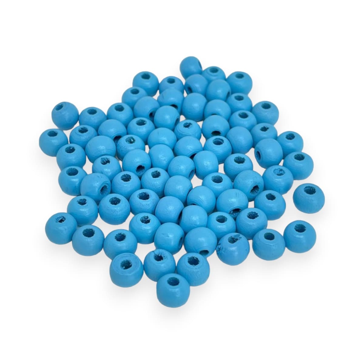 Cuentas de madera pintada natural / 50 grs2