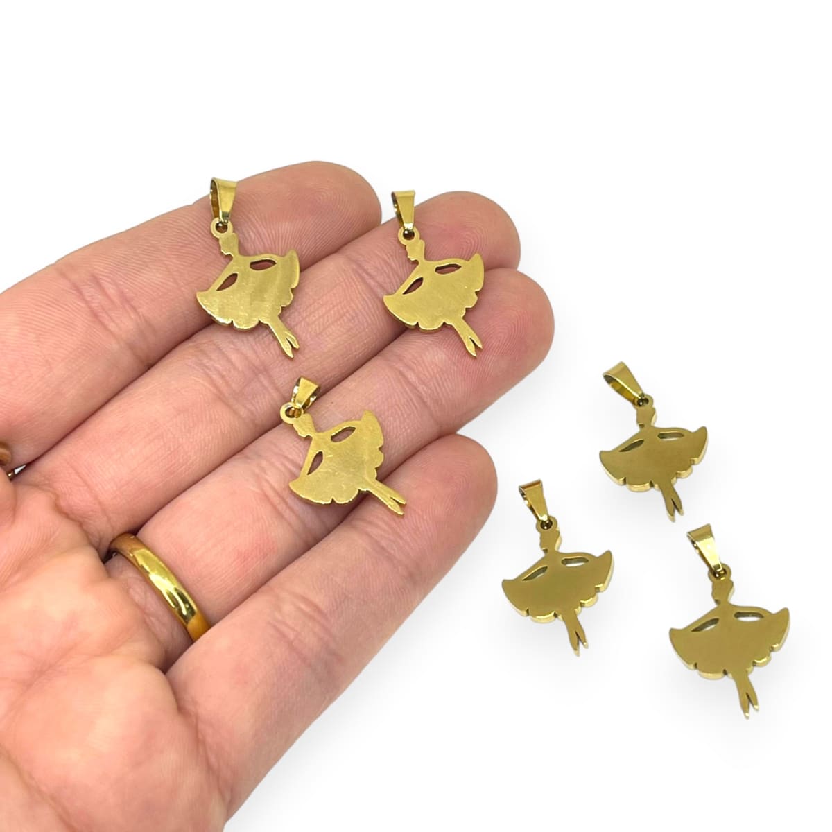 Dije colgante bailarina danza acero / unidad2