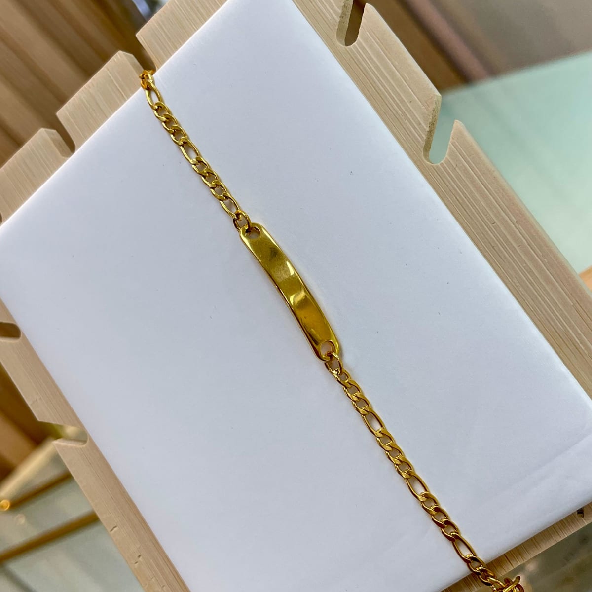 Pulsera tipo esclava con placa acero / unidad3