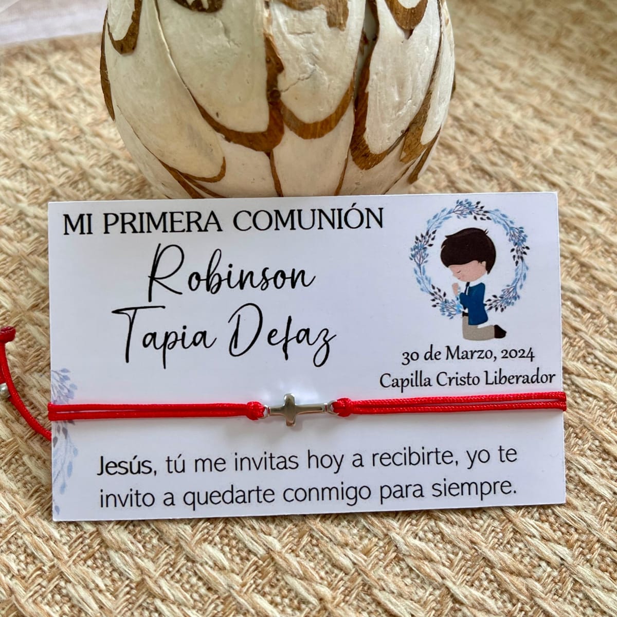 Souvenir pulseras recuerdos de bautizo comunión confirmación / docena2