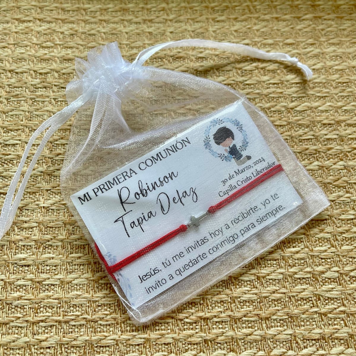 Souvenir pulseras recuerdos de bautizo comunión confirmación / docena17