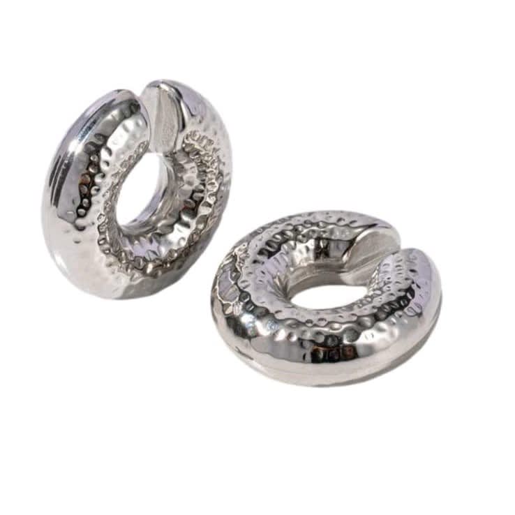 Ear cuff solitarios elegante grueso martillado chunky / unidad2