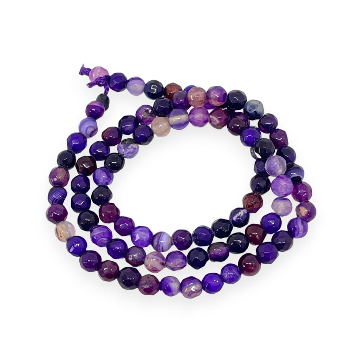 Sarta abalorios cuentas piedra ágata / tira4