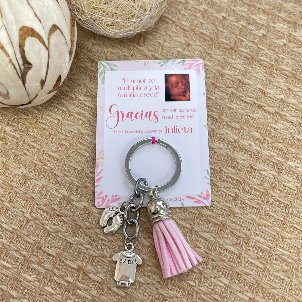 Souvenir llavero recuerdo baby shower bebé niño niña / docena5