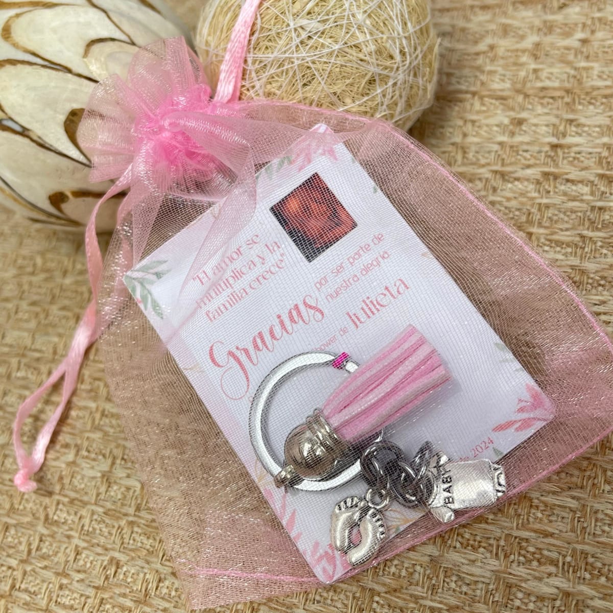 Souvenir llavero recuerdo baby shower bebé niño niña / docena6