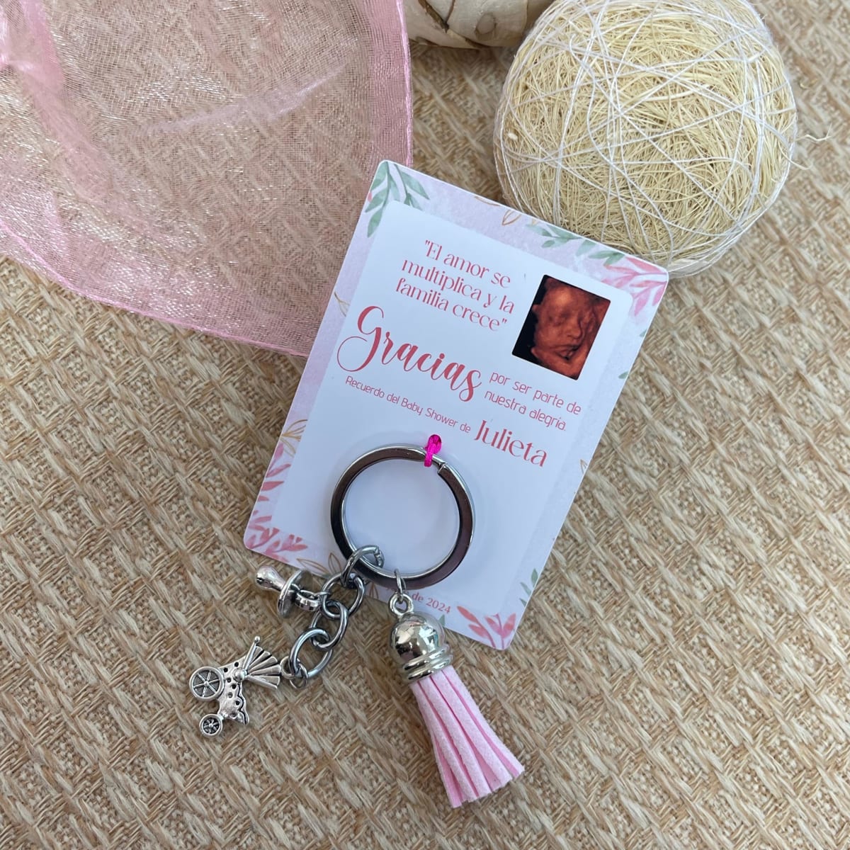 Souvenir llavero recuerdo baby shower bebé niño niña / docena2